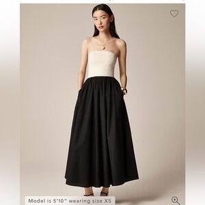 NWT J Crew Strapless colorblock mixy dress